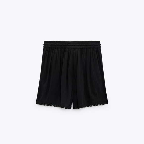 High Waisted Skort with Adjustable Drawstring Elastic Waistband - Picture 3 of 8